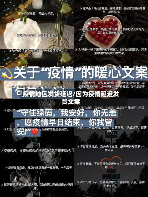 疫情地区发货延迟/因为疫情延迟发货文案